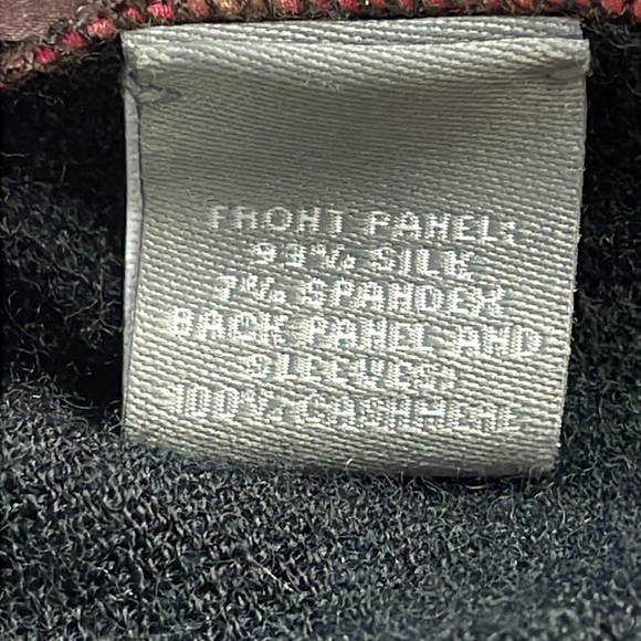 Neiman Marcus The Cashmere Collection Silk Cashmere Abstract Cardigan Black M - Picture 8 of 12